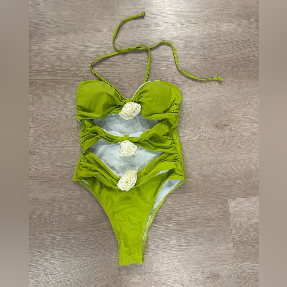 Lime Green One Piece Swimsuit